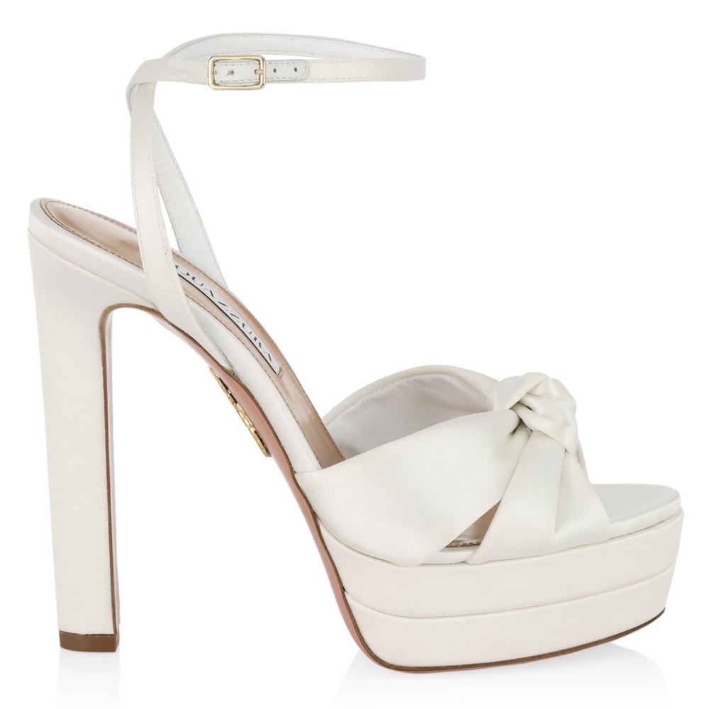 Aquazzura
Cupid Satin Platform Sandals 130 mm
35.5 (5.5)
White